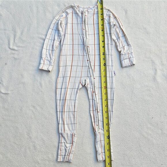 Brixton Brixton Cream Plaid Bamboo Zip Romper 12-18M - Picture 2 of 10